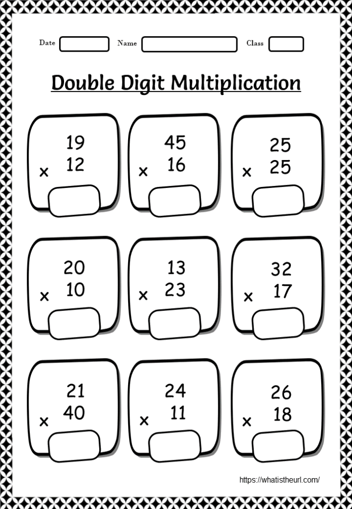 30 Multiplication With Two Digit Numbers