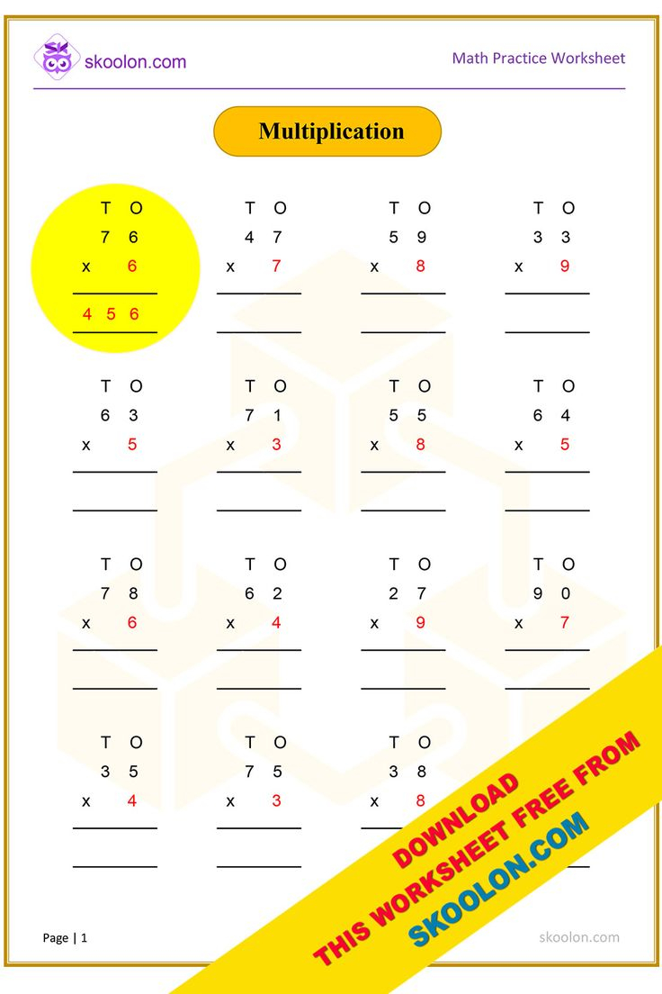 30 Multiplication With Two Digit Numbers