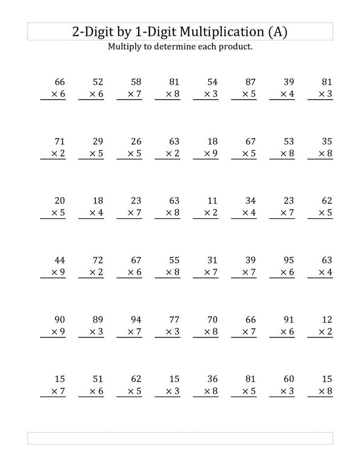 30 Simply Two Digit Number Multiplication